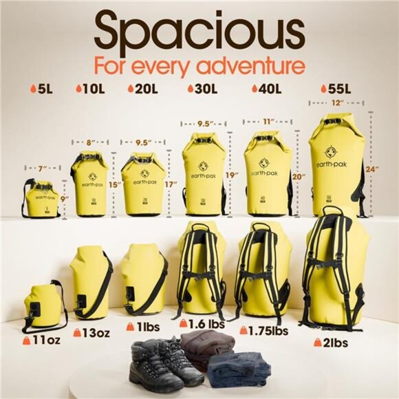 Earth Pak Waterproof Dry Bag -Roll Top Waterproof Backpack Waterproof Phone Case main image 2